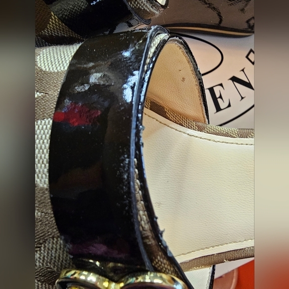 AUTHENTIC GENUINE COACH SIGNATURE C WEDGE SANDALS SHOES SIZE 11 - Picture 11 of 15